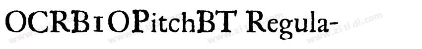 OCRB1OPitchBT Regula字体转换